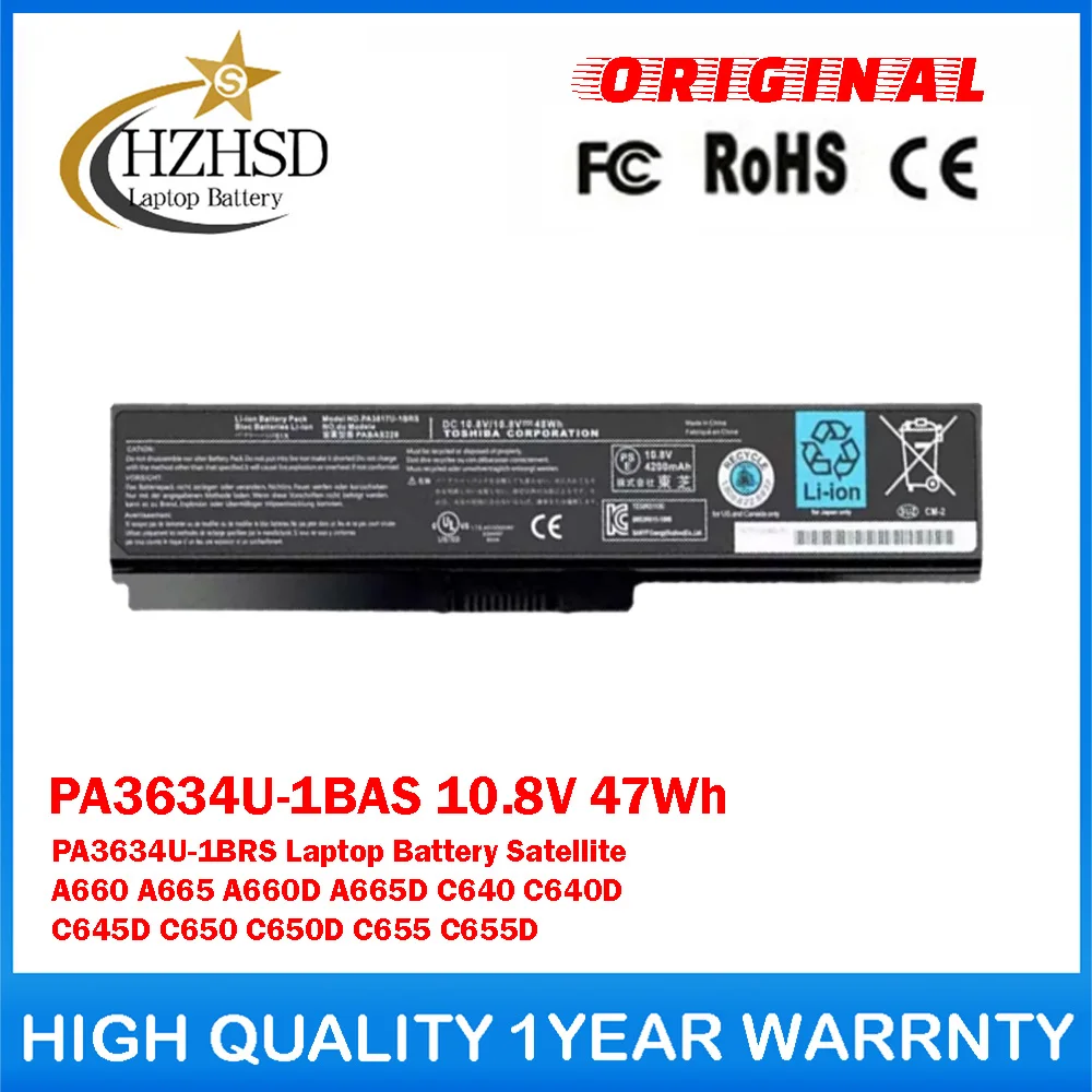 PA3634U-1BAS 10.8V 47Wh PA3634U-1BRS Genuine Original Laptop Battery For Toshiba SatelliteA660 A665 A660D A665D C640 C640D C645D
PA3634U-1BAS 10.8V 47Wh PA3634U-1BRS Genuine Original Laptop Battery For Toshiba SatelliteA660 A665 A660D A665D C640 C640D C645D