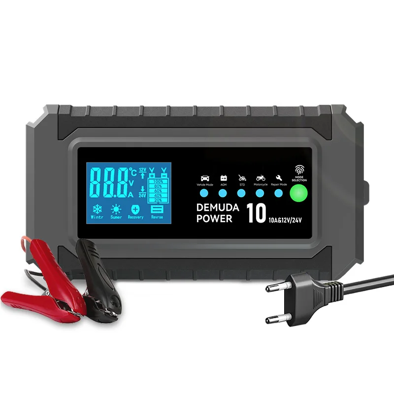 12V 24V Automotive Battery Charger 10A Portable Battery Chargers Recovery Smart Car Chargers for Motorcycle Car AGM Lead Acid
12V 24V Automotive Battery Charger 10A Portable Battery Chargers Recovery Smart Car Chargers for Motorcycle Car AGM Lead Acid