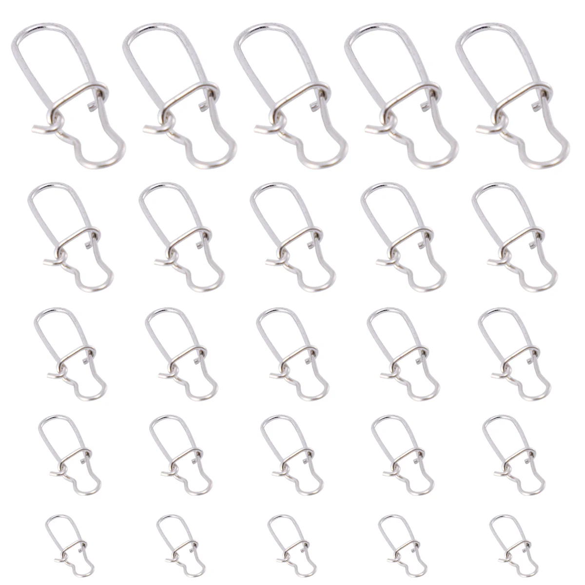 50pcs Stainless Steel Fishing Lure Pin Fishing Safety Pin Fishing Gear Connector Fishing Supplies (Silver, Five Size)
50pcs Stainless Steel Fishing Lure Pin Fishing Safety Pin Fishing Gear Connector Fishing Supplies (Silver, Five Size)