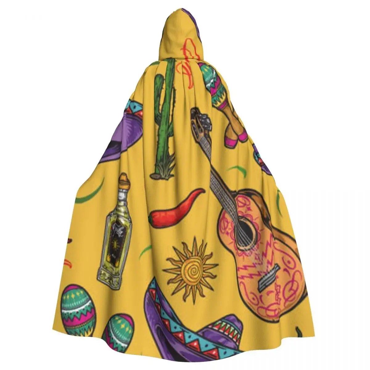 Adult Vampire Cape Hooded Robe Mexico Pattern With Guitar Halloween Full Length Cosplay
Adult Vampire Cape Hooded Robe Mexico Pattern With Guitar Halloween Full Length Cosplay