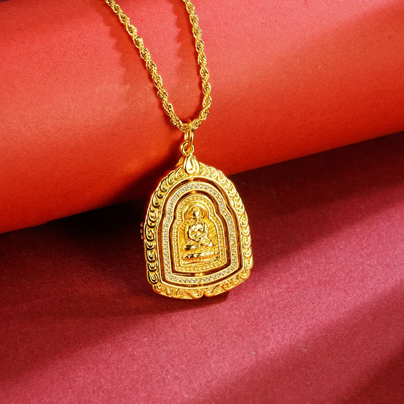 Luxury 24K real gold Ancient Maitreya Buddha Pendant au9999 Chinese style rotating micro-set multi-layer vintage jewelry
Luxury 24K real gold Ancient Maitreya Buddha Pendant au9999 Chinese style rotating micro-set multi-layer vintage jewelry