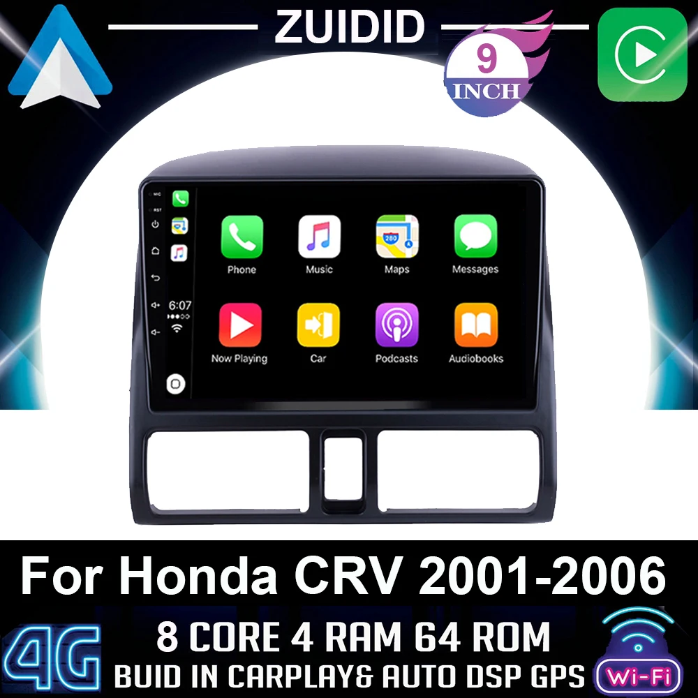 Автомагнитола 2 din Android 10,1 для Honda CR-V 2 CRV 2001-2006, автомагнитола, автомобильный мультимедийный плеер с GPS-треком для Carplay, 2din без dvd
Автомагнитола 2 din Android 10,1 для Honda CR-V 2 CRV 2001-2006, автомагнитола, автомобильный мультимедийный плеер с GPS-треком для Carplay, 2din без dvd