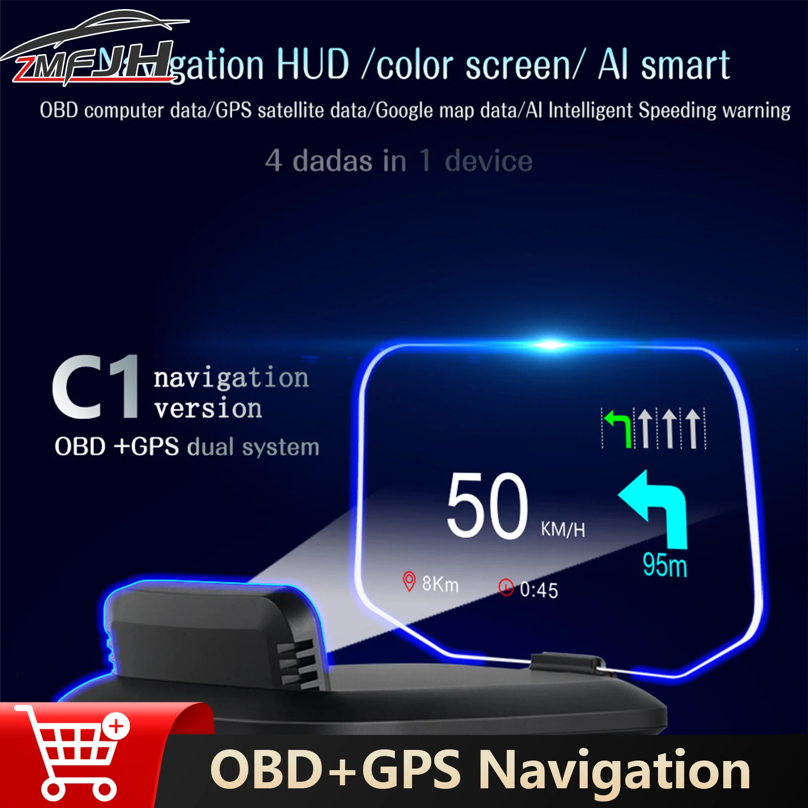 OBD+GPS Car Head Up Display Navigation KMH MPH On Board Computer Speedometer Tachometer Water Temp Voltage Smart Auto Projector
OBD+GPS Car Head Up Display Navigation KMH MPH On Board Computer Speedometer Tachometer Water Temp Voltage Smart Auto Projector
