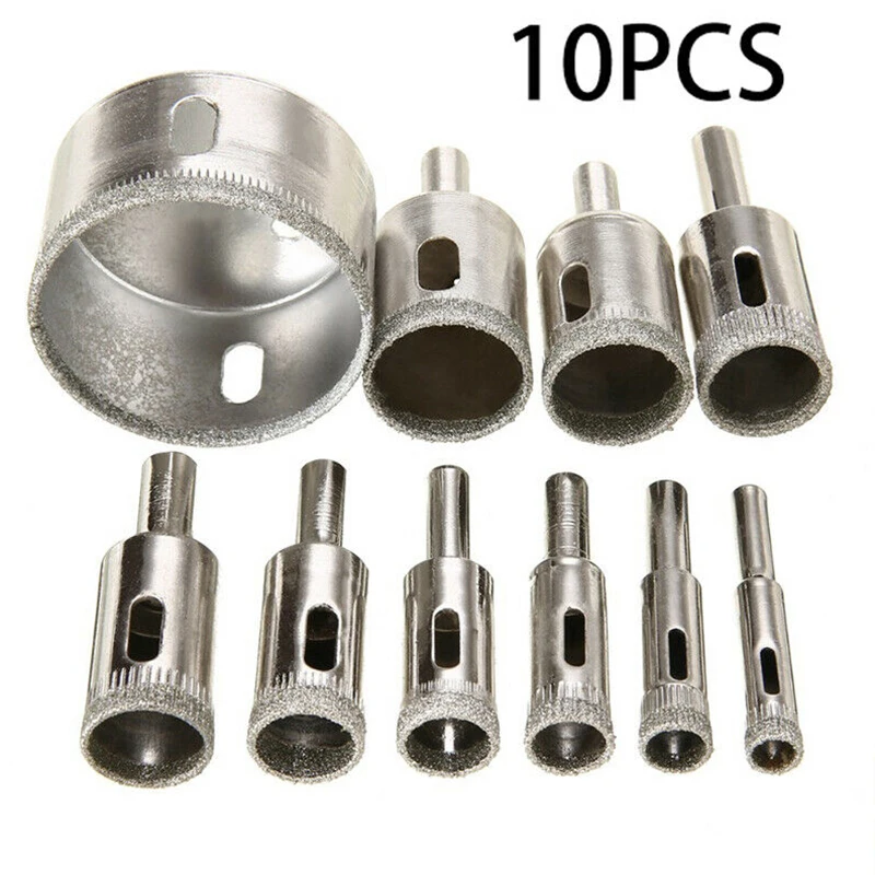 10 шт./компл. сверло с алмазным покрытием 8-50 мм для плитки, мрамора, стекла, керамики, кольцевая пила, сверло с алмазным коронком
10 шт./компл. сверло с алмазным покрытием 8-50 мм для плитки, мрамора, стекла, керамики, кольцевая пила, сверло с алмазным коронком