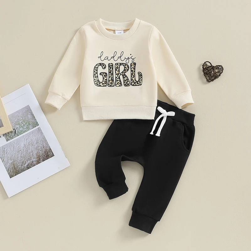 2PCS Baby Girls Fall Outfits Long Sleeve Leopard Letter Print Sweatshirt Pants Set Toddler Clothes
2PCS Baby Girls Fall Outfits Long Sleeve Leopard Letter Print Sweatshirt Pants Set Toddler Clothes