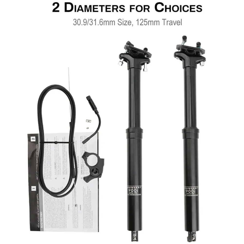 900i Dropper Seatpost 30.9/ 31.6mm Remote Control Dropper Post With Lever Kit And Cable In Housing, Mountain Bike Seat Post
900i Dropper Seatpost 30.9/ 31.6mm Remote Control Dropper Post With Lever Kit And Cable In Housing, Mountain Bike Seat Post