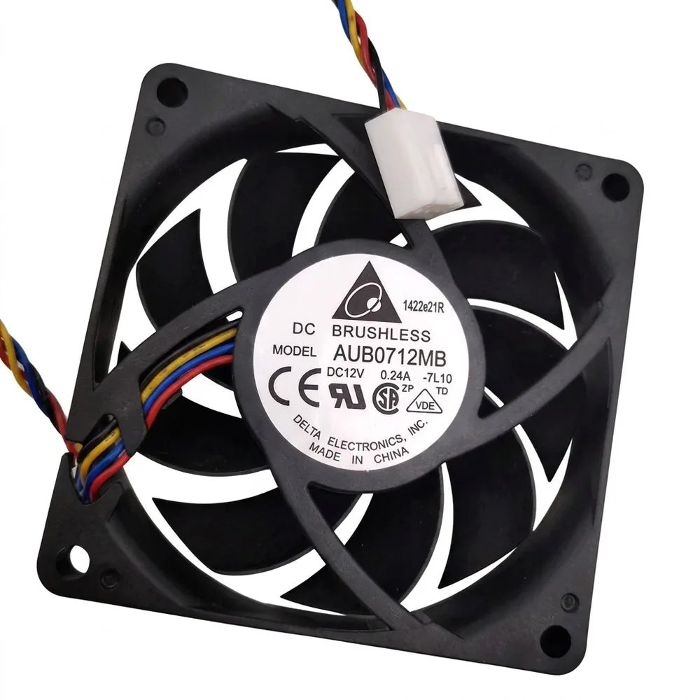 For Delta AUB0712MB 7015 DC12V 0.24A 7CM 4-Wire PWM Mute Cooling Fan
For Delta AUB0712MB 7015 DC12V 0.24A 7CM 4-Wire PWM Mute Cooling Fan
