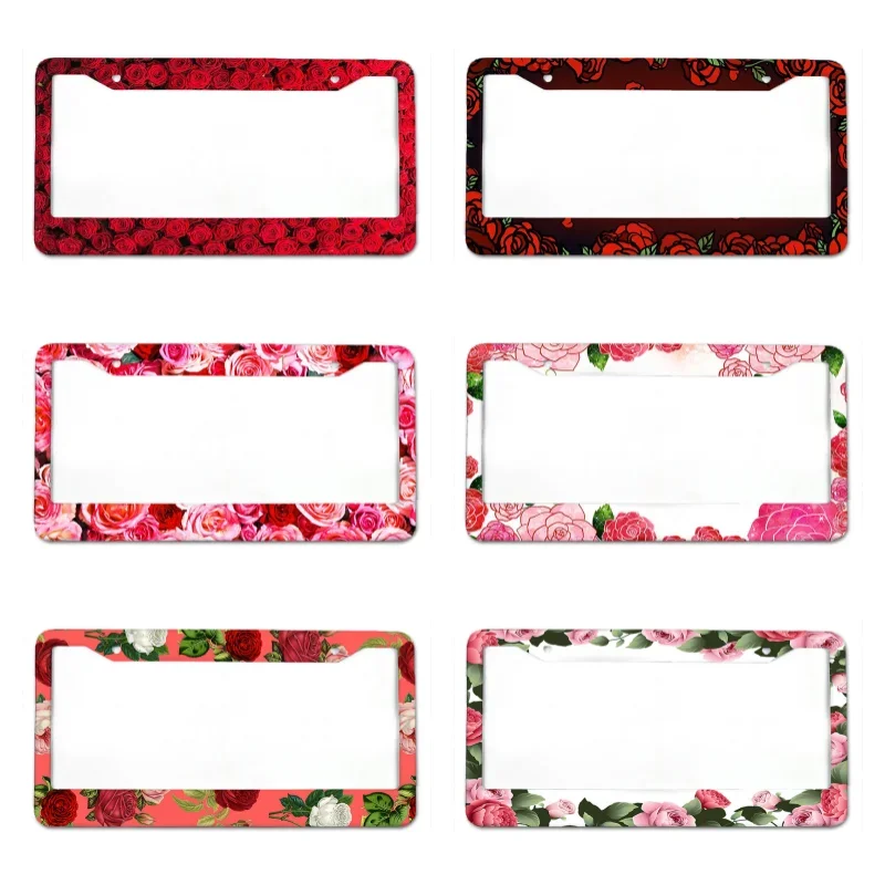 Rose pattern American standard aluminum alloy car license plate cover car accessories waterproof license plate cover
Rose pattern American standard aluminum alloy car license plate cover car accessories waterproof license plate cover