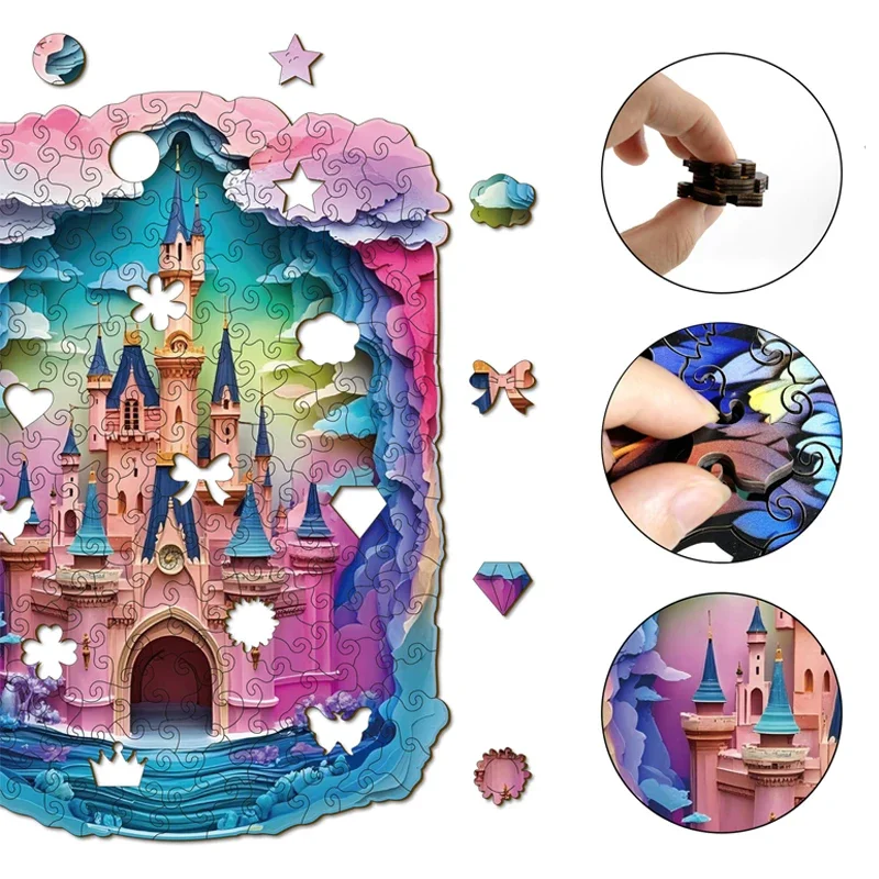 Magical Castle Irregular Jigsaw Puzzle, Creative Wooden Toy for Kids 8+, Enhances Focus & Problem-Solving Abilities
Magical Castle Irregular Jigsaw Puzzle, Creative Wooden Toy for Kids 8+, Enhances Focus & Problem-Solving Abilities