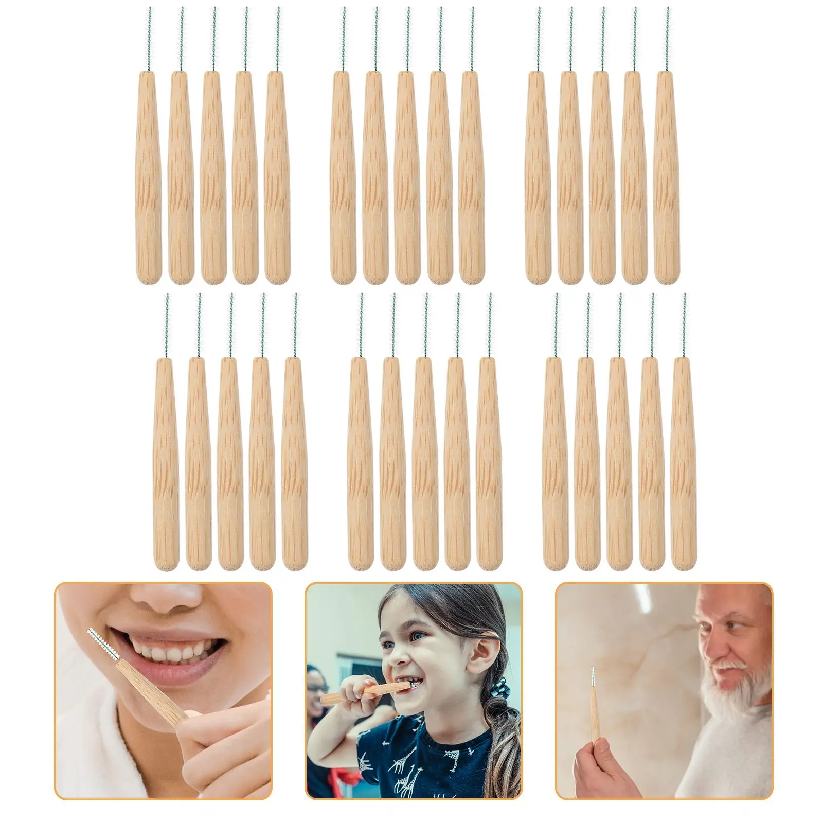 30pcs Pick Interdental Clean Brush Bamboo Handle Braces Brush Interdental Cleaner Toothpick Brush Oral Clean Tool
30pcs Pick Interdental Clean Brush Bamboo Handle Braces Brush Interdental Cleaner Toothpick Brush Oral Clean Tool