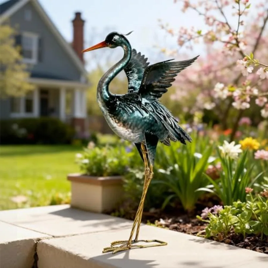 Crane Garden Statue Sculpture Metal Heron Outdoor Decor Yard Art Bird Decoy for Backyard Pond Patio Porch Lawn Decorations
Crane Garden Statue Sculpture Metal Heron Outdoor Decor Yard Art Bird Decoy for Backyard Pond Patio Porch Lawn Decorations