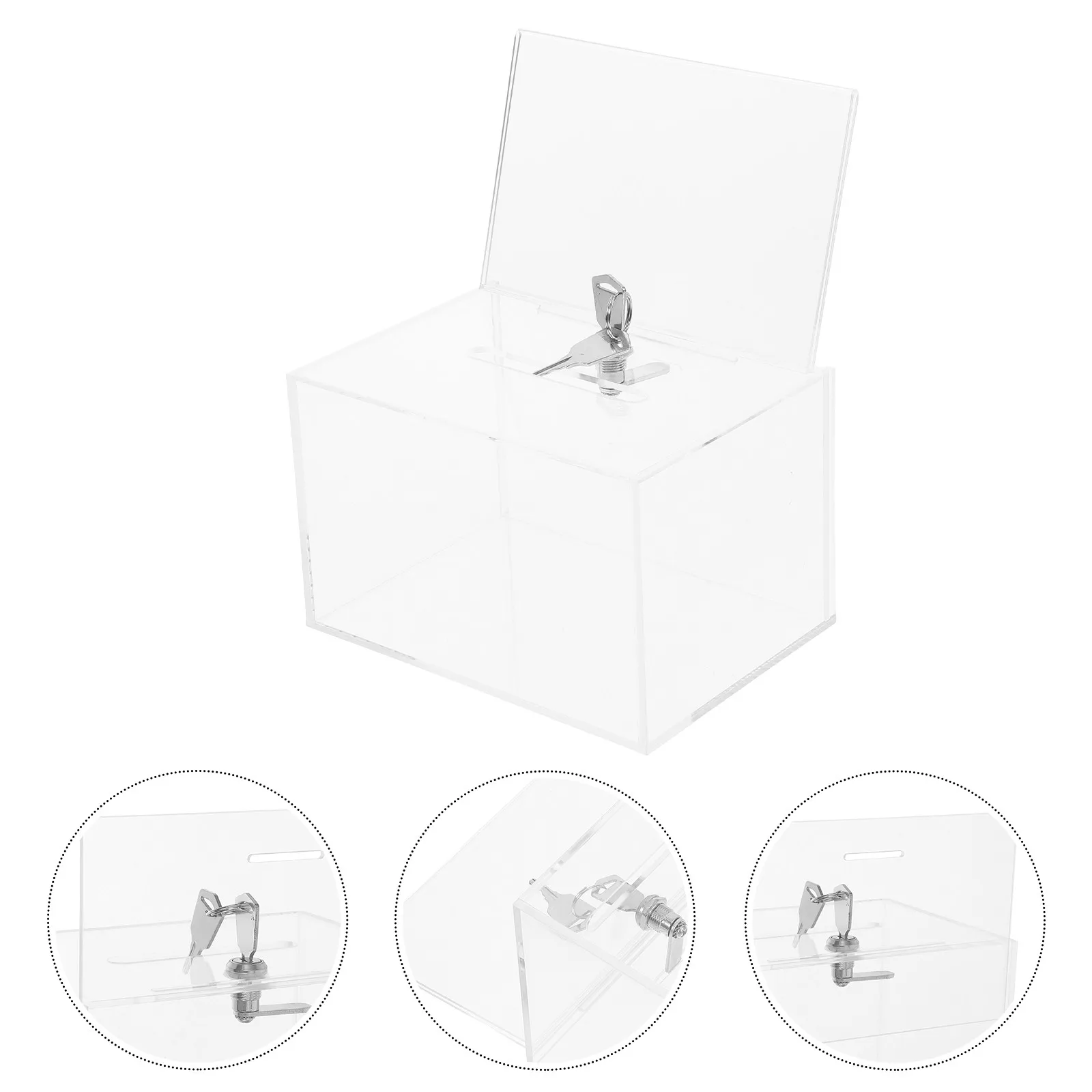 Clear Acrylic Suggestion Box with Lock Sign Holder for Elections Voting Contests Suggestions Collection Classroom Office
Clear Acrylic Suggestion Box with Lock Sign Holder for Elections Voting Contests Suggestions Collection Classroom Office