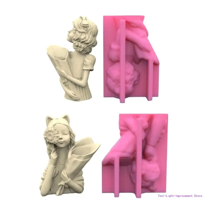 C63E Flower Pots Silicone Mold Vase Epoxy Resin Molds Girl Holding Flowers Pen Holder Succulent Planter Candlestick Making
C63E Flower Pots Silicone Mold Vase Epoxy Resin Molds Girl Holding Flowers Pen Holder Succulent Planter Candlestick Making