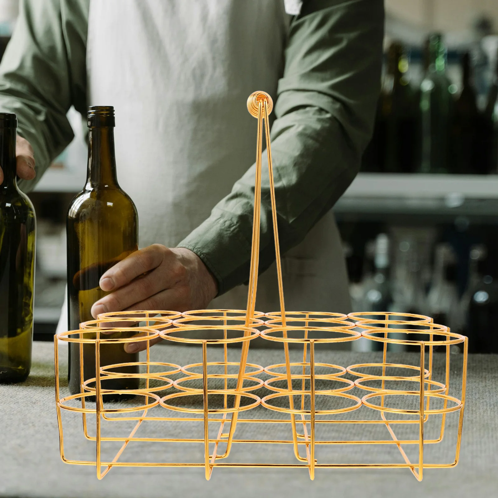 1pc Creative Beer Basket Rack Storage Organizer Holder for Bottles Bar Light Portable Rack Carrier
1pc Creative Beer Basket Rack Storage Organizer Holder for Bottles Bar Light Portable Rack Carrier