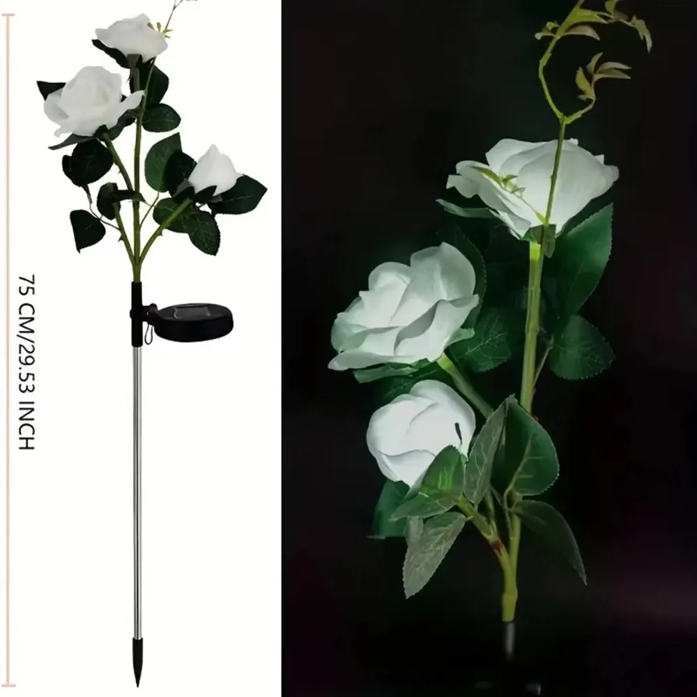 Plug-in Rose LED Solar Light Simulation Flower Decoration Outdoor Solar Garden Light Waterproof Swaying Solar Flower Lamp Patio
Plug-in Rose LED Solar Light Simulation Flower Decoration Outdoor Solar Garden Light Waterproof Swaying Solar Flower Lamp Patio