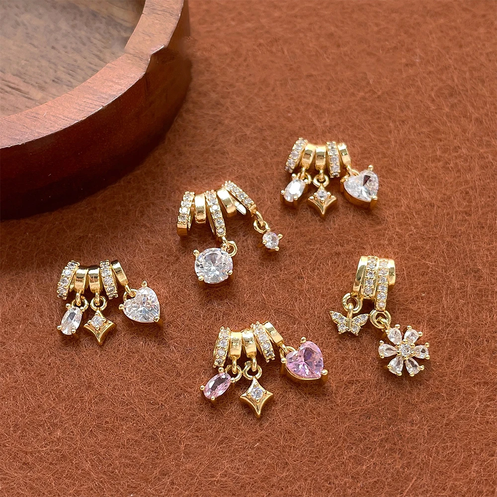 2 Pieces Brass Plated with Genuine Gold Zircon Inlaid Butterfly Flower Bead Pendant DIY Jewelry Making Accessory Materials
2 Pieces Brass Plated with Genuine Gold Zircon Inlaid Butterfly Flower Bead Pendant DIY Jewelry Making Accessory Materials