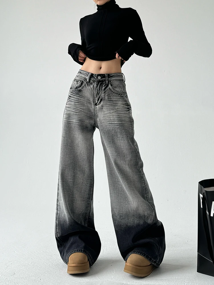 Design Sensation Color Blo Fce Lined Denim Pants Women's Loose Slimming High Waist Wide Leg Long Trousers Winter Faion
Design Sensation Color Blo Fce Lined Denim Pants Women's Loose Slimming High Waist Wide Leg Long Trousers Winter Faion