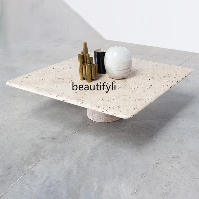 xz1Natural travertine marble coffee table, simple modern model room living room, light luxury creative custom furniture
xz1Natural travertine marble coffee table, simple modern model room living room, light luxury creative custom furniture