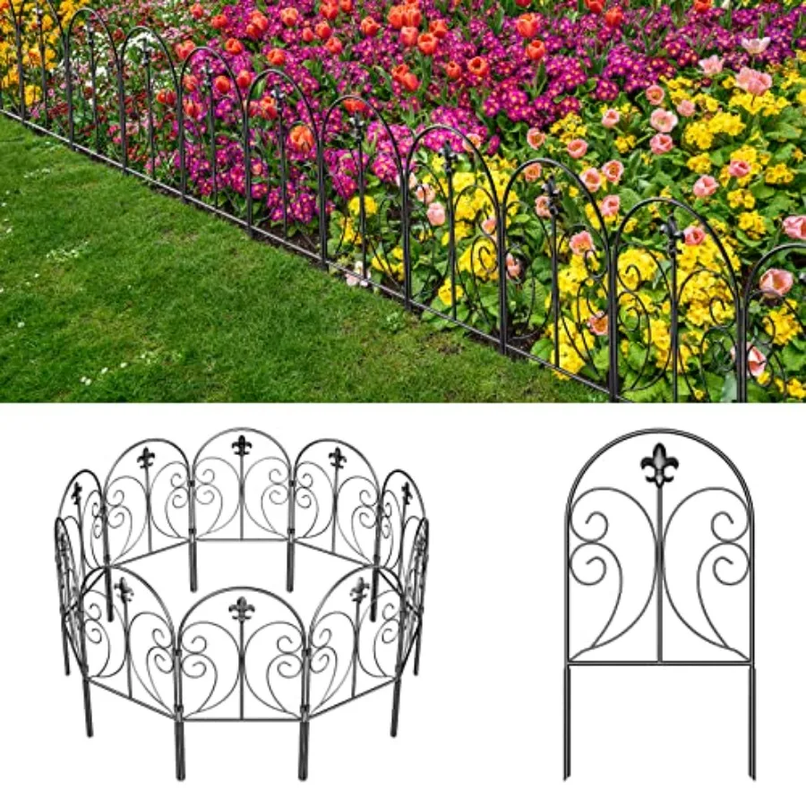 Decorative Garden Fence 19 Pack, 24in H x 20ft(L) Animal Barrier Fence, Rustproof Metal Fencing for Yard, Dog Rabbits Wire Sect
Decorative Garden Fence 19 Pack, 24in H x 20ft(L) Animal Barrier Fence, Rustproof Metal Fencing for Yard, Dog Rabbits Wire Sect