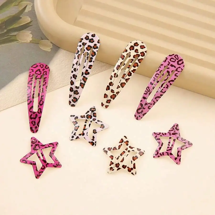 16pcs Women Leopard Print Star And Claw Hair Clips Barrettes Hair Accessories
16pcs Women Leopard Print Star And Claw Hair Clips Barrettes Hair Accessories