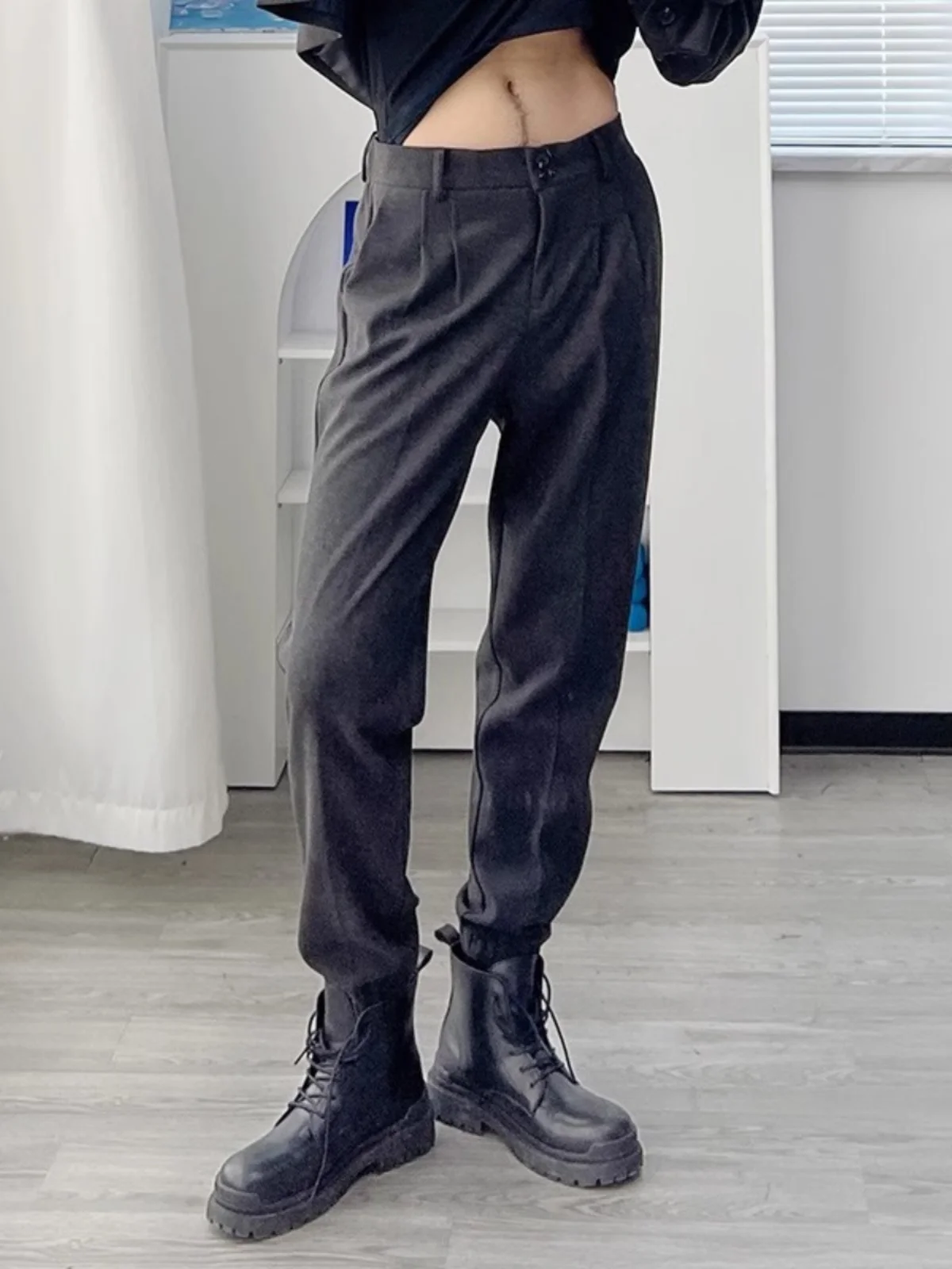 Thiened Men's Casual Pants Autumn Winter Woolen Trousers with Boots Youth Faion Slim Fit Nine Points Jeans
Thiened Men's Casual Pants Autumn Winter Woolen Trousers with Boots Youth Faion Slim Fit Nine Points Jeans