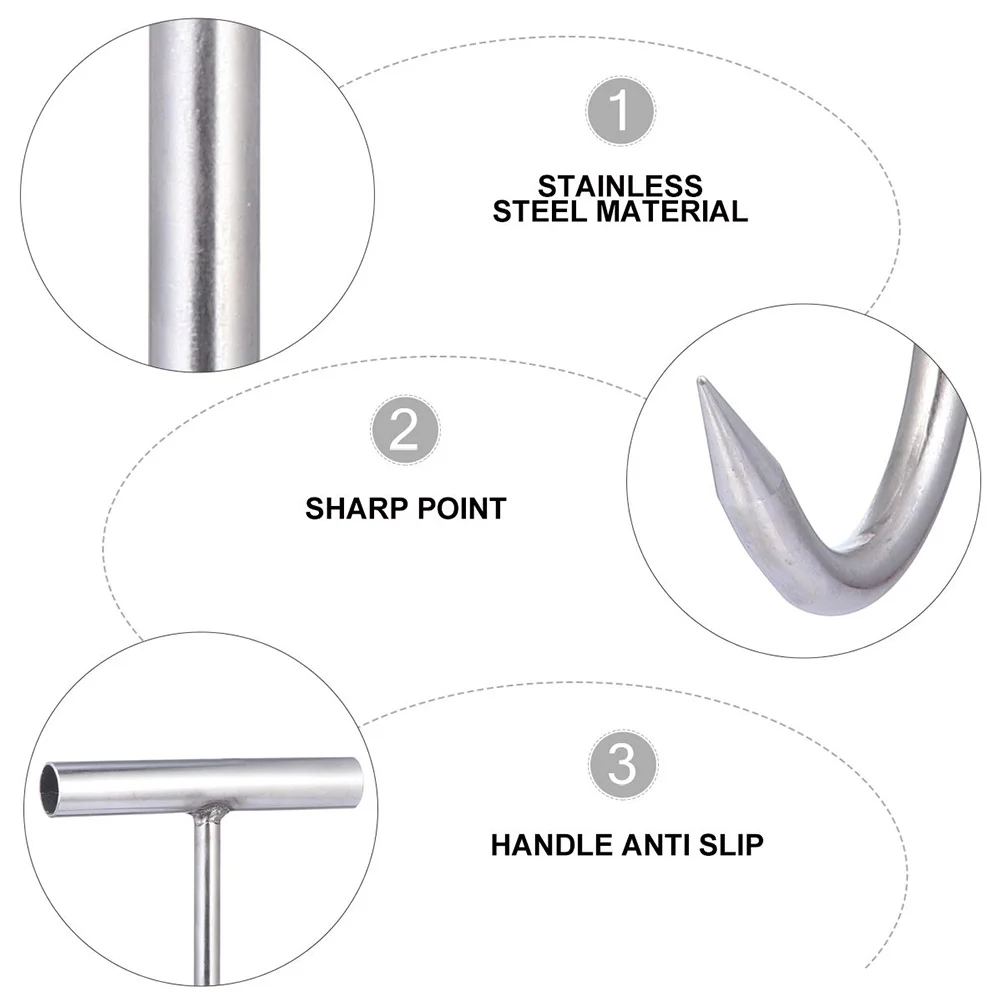 2pcs StainlessSteelPorkHooks Turkey Cooking Accessories HangingMeat CookingTools ButcheringKitchenAids THandle
2pcs StainlessSteelPorkHooks Turkey Cooking Accessories HangingMeat CookingTools ButcheringKitchenAids THandle
