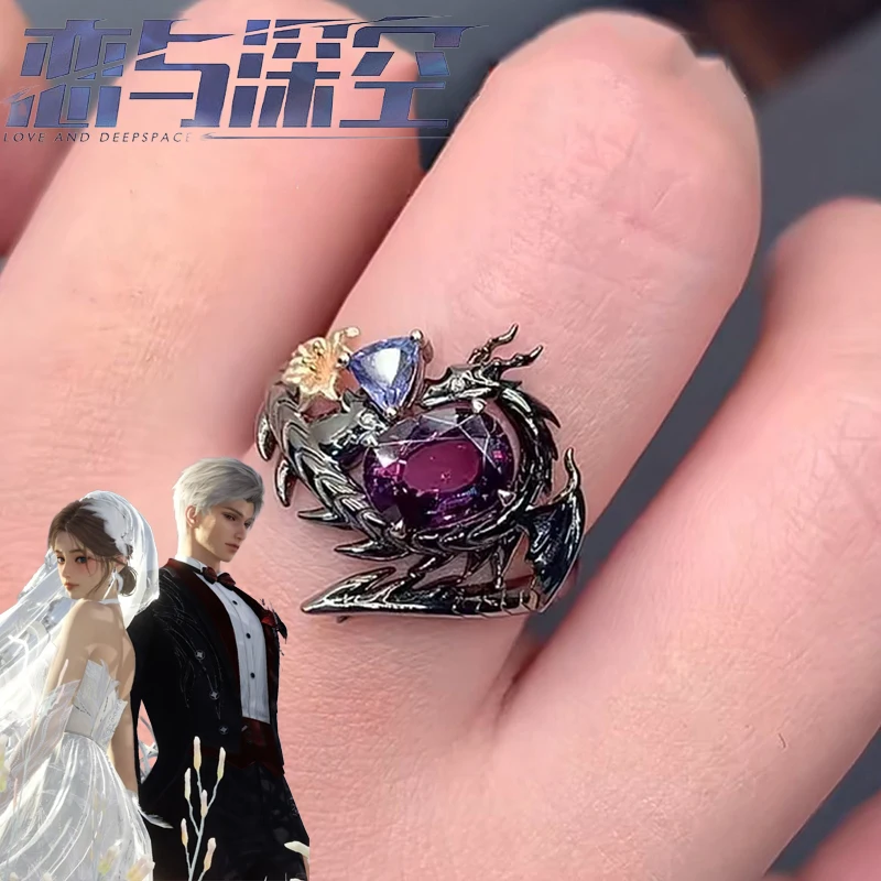 Game Love And Deepspace Sylus Cosplay Ring Purple Diamond Metal Adjustable Wedding Rings Jewelry Couple Accessories
Game Love And Deepspace Sylus Cosplay Ring Purple Diamond Metal Adjustable Wedding Rings Jewelry Couple Accessories