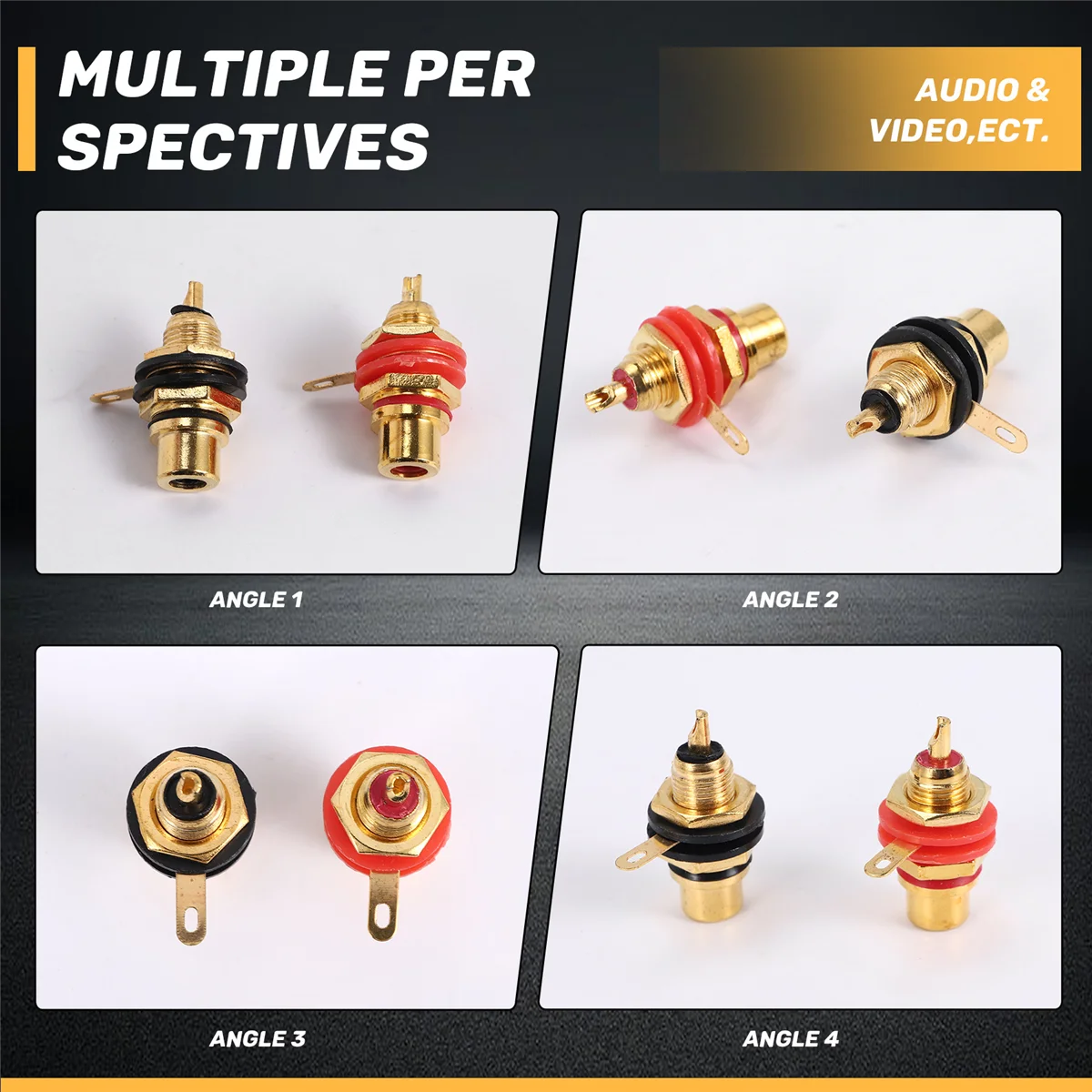 A64E 10Pcs/Lot RCA Connector Gold Plated Female Jack Socket Solder Wire Connector RCA Panel Mount Chassis
A64E 10Pcs/Lot RCA Connector Gold Plated Female Jack Socket Solder Wire Connector RCA Panel Mount Chassis