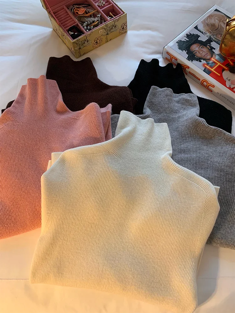 Women's Wool Base irt Autumn Winter f High Collar Knitted Top Versatile Inner Wear Commute Sle Regular Fit Long Sve
Women's Wool Base irt Autumn Winter f High Collar Knitted Top Versatile Inner Wear Commute Sle Regular Fit Long Sve