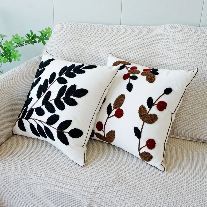45X45CM Embroidery Throw Pillow Cover Black Coffee Leaf Stamping Waist Cushion Cover Decor Home Decorative Pillowcase
45X45CM Embroidery Throw Pillow Cover Black Coffee Leaf Stamping Waist Cushion Cover Decor Home Decorative Pillowcase