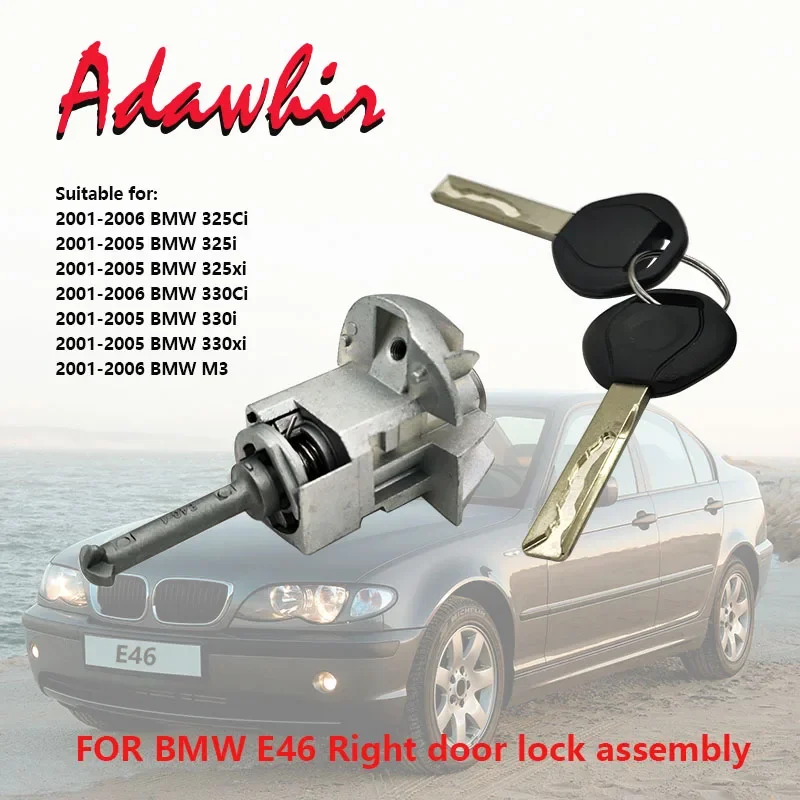 Цилиндрический замок правой двери в сборе для BMW 2001-2006 E46 3, с 2 ключами 51217019976
Цилиндрический замок правой двери в сборе для BMW 2001-2006 E46 3, с 2 ключами 51217019976