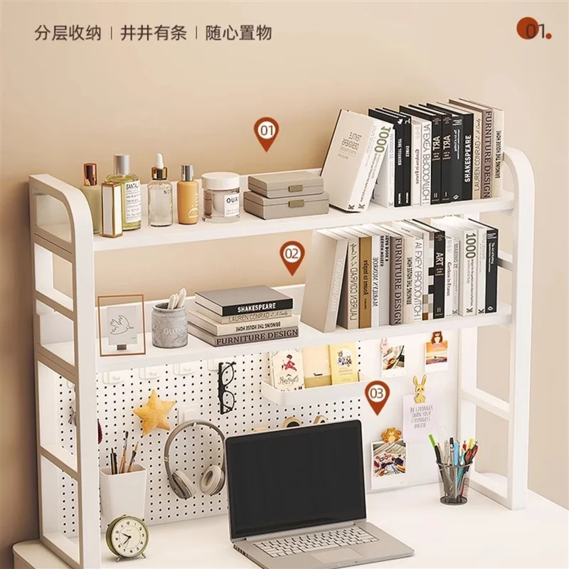 Desktop Desk Hole Bookshelf Desk Storage Student Shelf Computer Home Computer Wrought Iron Desk Multi-layer
Desktop Desk Hole Bookshelf Desk Storage Student Shelf Computer Home Computer Wrought Iron Desk Multi-layer