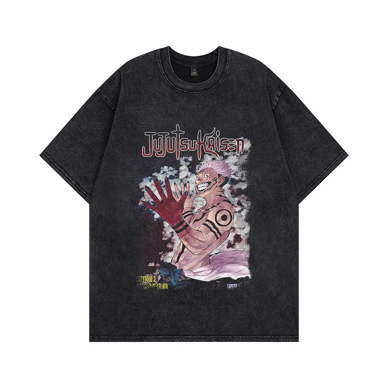 New Anime Various Patterns Summer Retro Washed Men's and Women's Fashion Cotton T-shirts Street Hip-hop Y2K T-shirt New Tops
New Anime Various Patterns Summer Retro Washed Men's and Women's Fashion Cotton T-shirts Street Hip-hop Y2K T-shirt New Tops