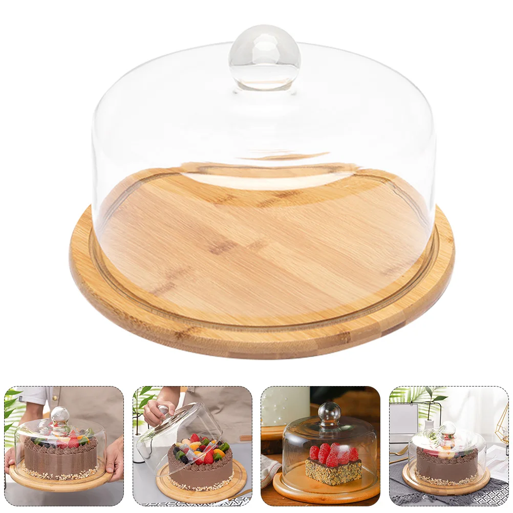1 pc Practical Food Plate Simple Cake Plate Stable Bamboo Glass Cover Household Dessert Display Tray Dust Proof Food Serving
1 pc Practical Food Plate Simple Cake Plate Stable Bamboo Glass Cover Household Dessert Display Tray Dust Proof Food Serving