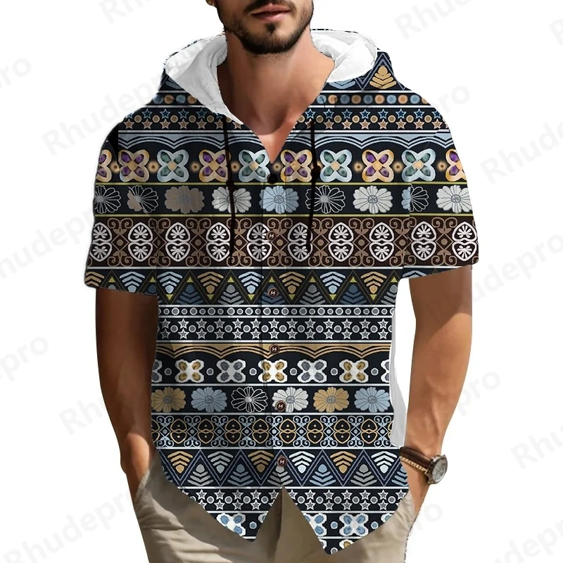 Летняя мужская рубашка с короткими рукавами в национальном стиле, однотонная повседневная футболка с капюшоном, мужская одежда больших размеров, Camisas Para Hombre
Летняя мужская рубашка с короткими рукавами в национальном стиле, однотонная повседневная футболка с капюшоном, мужская одежда больших размеров, Camisas Para Hombre