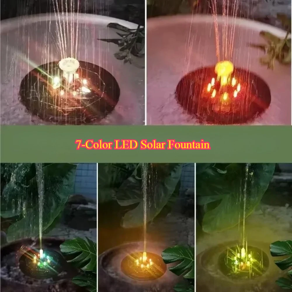 7-Color LED Solar Fountain - 3.5W Rotating Water Pump with 6 Nozzles, Elegant Outdoor Bird Bath & Garden Light
7-Color LED Solar Fountain - 3.5W Rotating Water Pump with 6 Nozzles, Elegant Outdoor Bird Bath & Garden Light