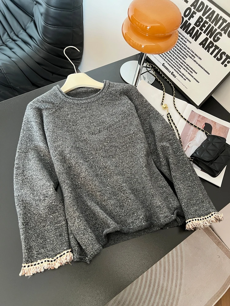Ele plus Size Women's Long Sve round Ne Knitted Sweater Glittering Casual Comfortable Loose Fit Overhead Top
Ele plus Size Women's Long Sve round Ne Knitted Sweater Glittering Casual Comfortable Loose Fit Overhead Top