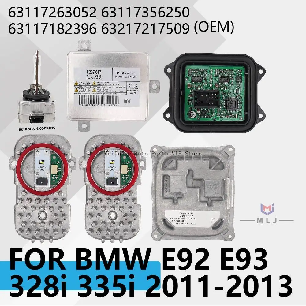 For 11-13 BMW 3 Series E92 E93 328i 335i X5 The complete modular kit light bulbs 63117263052 63117356250 63117182396 63217217509
For 11-13 BMW 3 Series E92 E93 328i 335i X5 The complete modular kit light bulbs 63117263052 63117356250 63117182396 63217217509