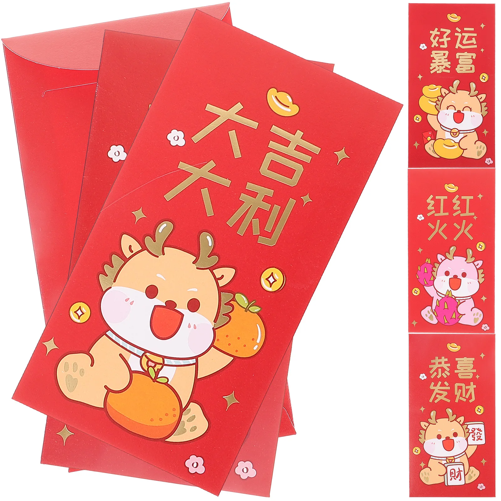 6 Pcs New Year Red Envelope Chinese Decor Years Eve Accessories Cartoon Envelopes Paper Money
6 Pcs New Year Red Envelope Chinese Decor Years Eve Accessories Cartoon Envelopes Paper Money