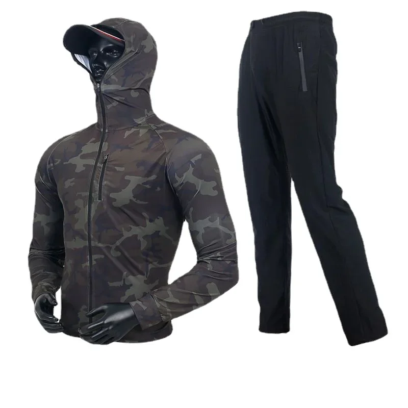 New Fishing Sunscreen Clothing Men's Ice Silk Fishing Shirt Summer Outdoor Competitive Fishing Clothes Set Plus Size
New Fishing Sunscreen Clothing Men's Ice Silk Fishing Shirt Summer Outdoor Competitive Fishing Clothes Set Plus Size