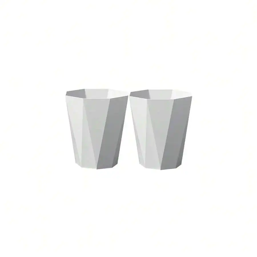 2 Pack Small White Geometric Trash Can For Bathroom Dorm Office Bedroom
2 Pack Small White Geometric Trash Can For Bathroom Dorm Office Bedroom