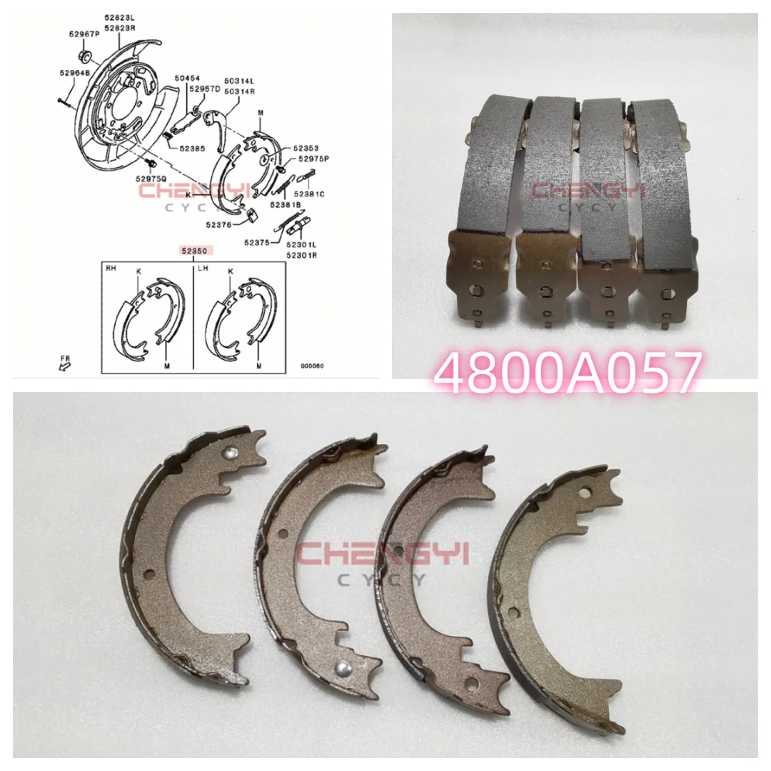 Rear Hand Brake Pad Fit For Pajero Shogun Montero V97W V98W 4800A057
Rear Hand Brake Pad Fit For Pajero Shogun Montero V97W V98W 4800A057