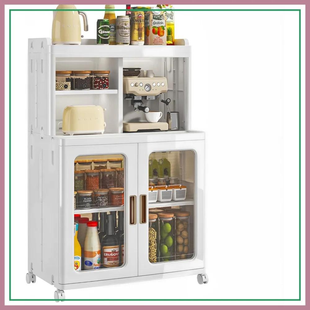 Foldable Plastic Sideboard Cabinet with Adjustable Shelves, Waterproof Buffet for Kitchen Dining Room Small Spaces, White
Foldable Plastic Sideboard Cabinet with Adjustable Shelves, Waterproof Buffet for Kitchen Dining Room Small Spaces, White