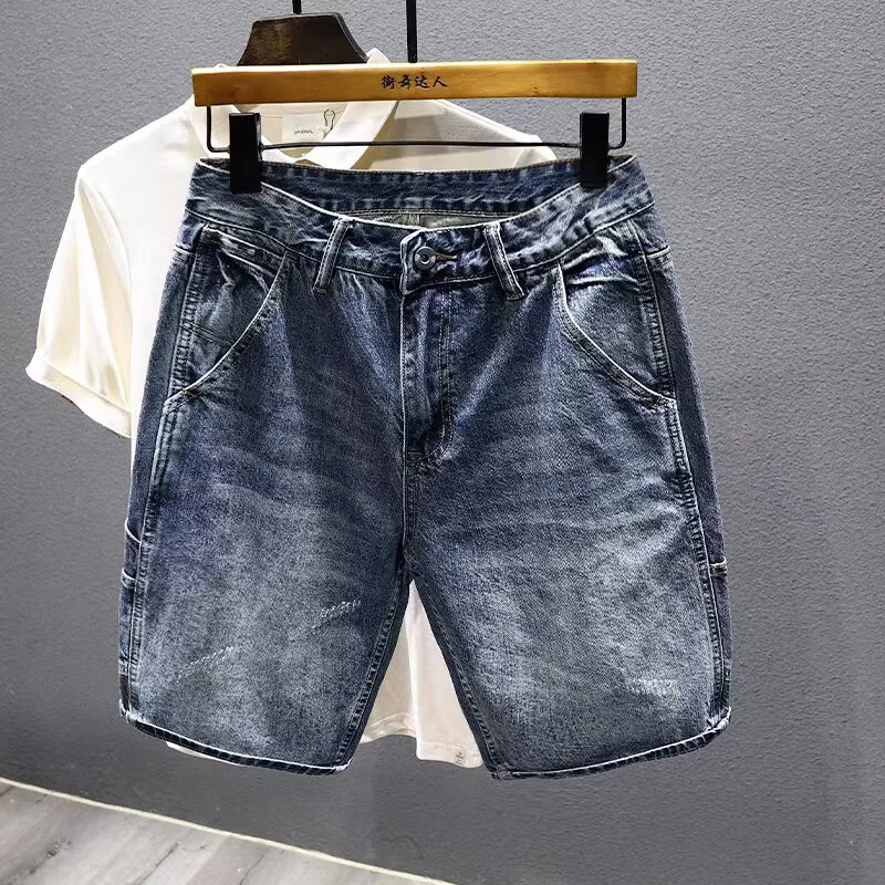 Men's Summer Thin Denim Cargo Shorts Male Casual Straight Leg Versatile Knee Length Shorts Loose Comfortable Breathable Jeans
Men's Summer Thin Denim Cargo Shorts Male Casual Straight Leg Versatile Knee Length Shorts Loose Comfortable Breathable Jeans