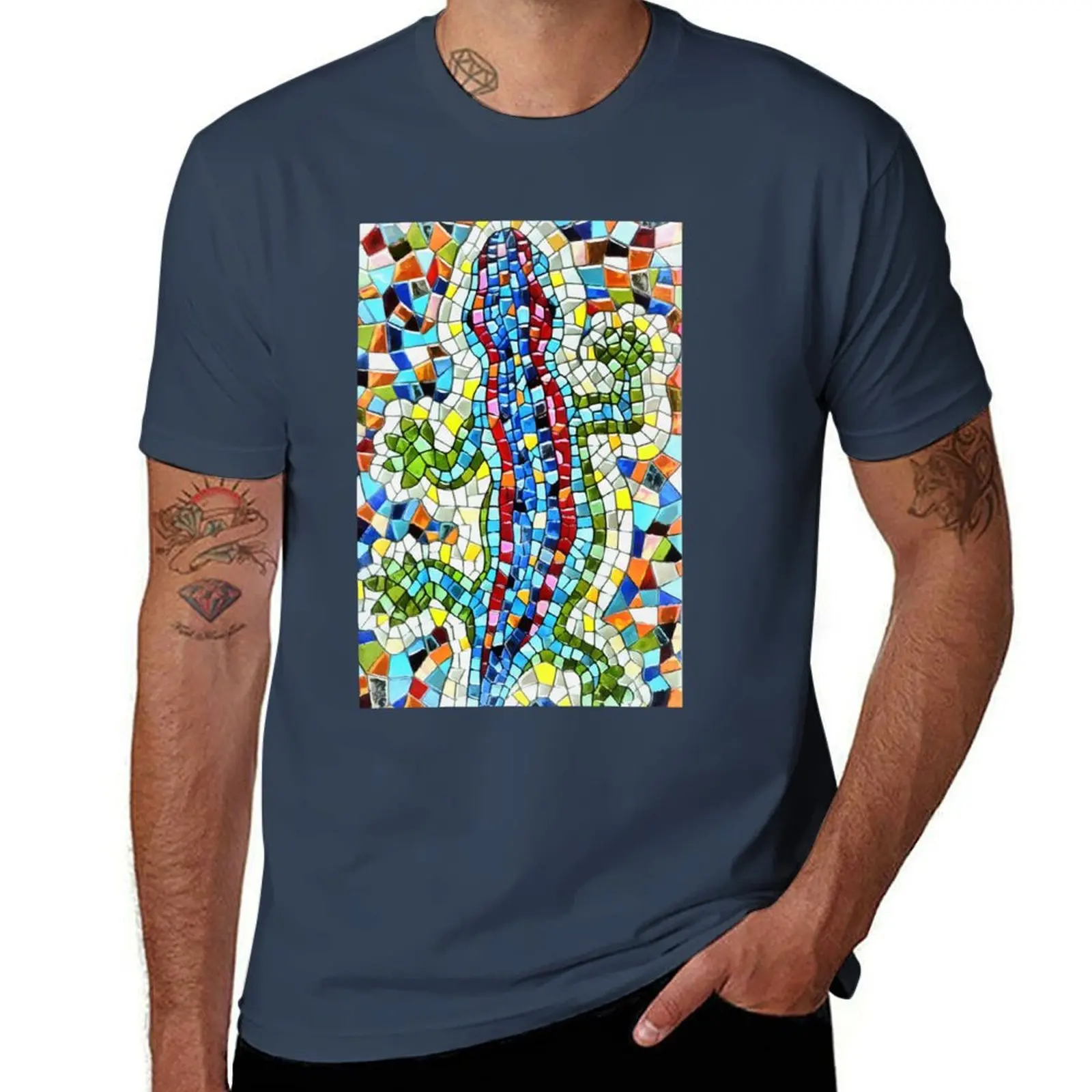 Lizard Gaudi Barselona mosaic T-Shirt black cotton t-shirt plain for man package t shirts for man graphic tees T-Shirt
Lizard Gaudi Barselona mosaic T-Shirt black cotton t-shirt plain for man package t shirts for man graphic tees T-Shirt
