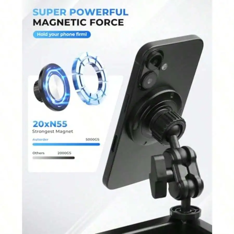 Magnetic Phone Mount For Ram Truck Dash 360° Rotation ABS Material
Magnetic Phone Mount For Ram Truck Dash 360° Rotation ABS Material