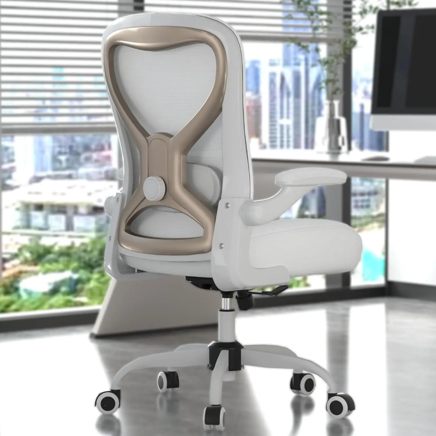 Ergonomic High Back Swivel Chair with Lumbar Support Thick Cushion Flip Arms Breathable Mesh for Home Office
Ergonomic High Back Swivel Chair with Lumbar Support Thick Cushion Flip Arms Breathable Mesh for Home Office