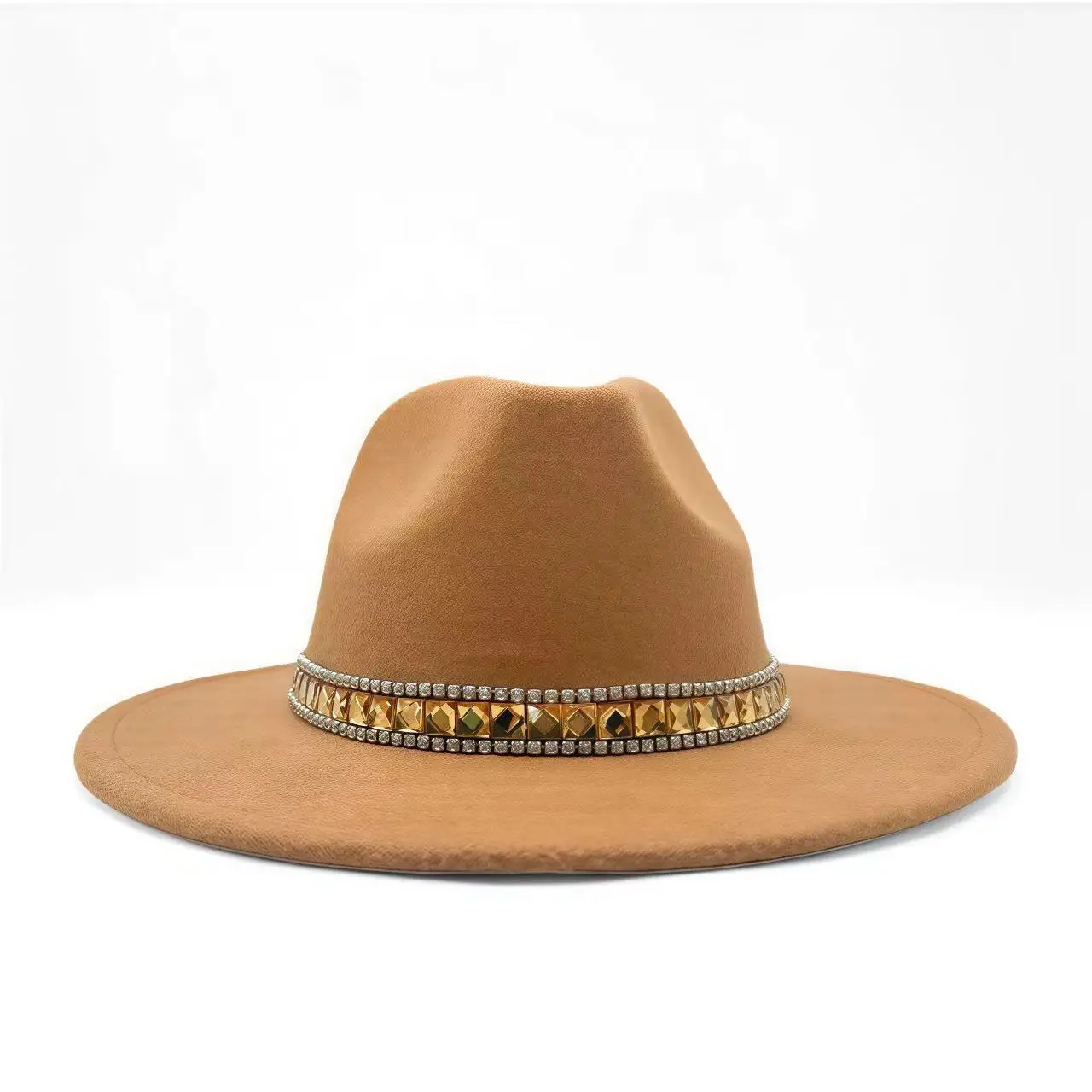 HongLuan Khaki Vintage Felt Wide Brim Fedora Rhinestone Hat Man - Luxury Top Hats for Woman Elegant
HongLuan Khaki Vintage Felt Wide Brim Fedora Rhinestone Hat Man - Luxury Top Hats for Woman Elegant