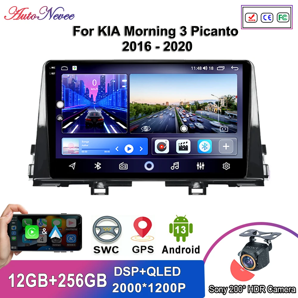 Мультимедийный плеер на Android 13 для KIA Morning 3 Picanto 2016, 2017, 2018, 2019, 2020, автомобильный радиоплеер с GPS, стерео-навигацией и экраном No 2Din
Мультимедийный плеер на Android 13 для KIA Morning 3 Picanto 2016, 2017, 2018, 2019, 2020, автомобильный радиоплеер с GPS, стерео-навигацией и экраном No 2Din