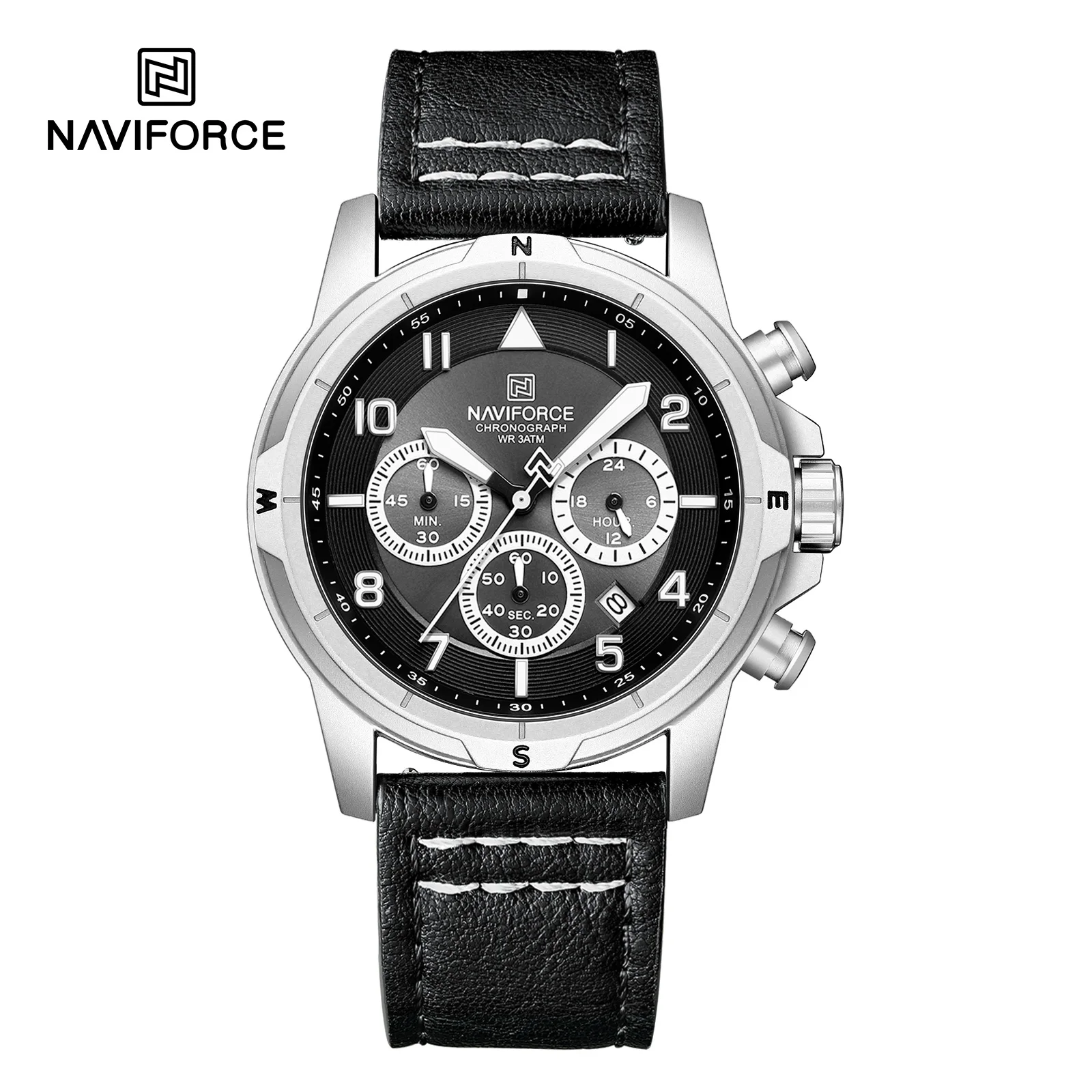 NAVIFORCE NF8077 Multi Dial Chronograph 24 Hour Clock Leather Band Men Modern Business Luxury Watch
NAVIFORCE NF8077 Multi Dial Chronograph 24 Hour Clock Leather Band Men Modern Business Luxury Watch